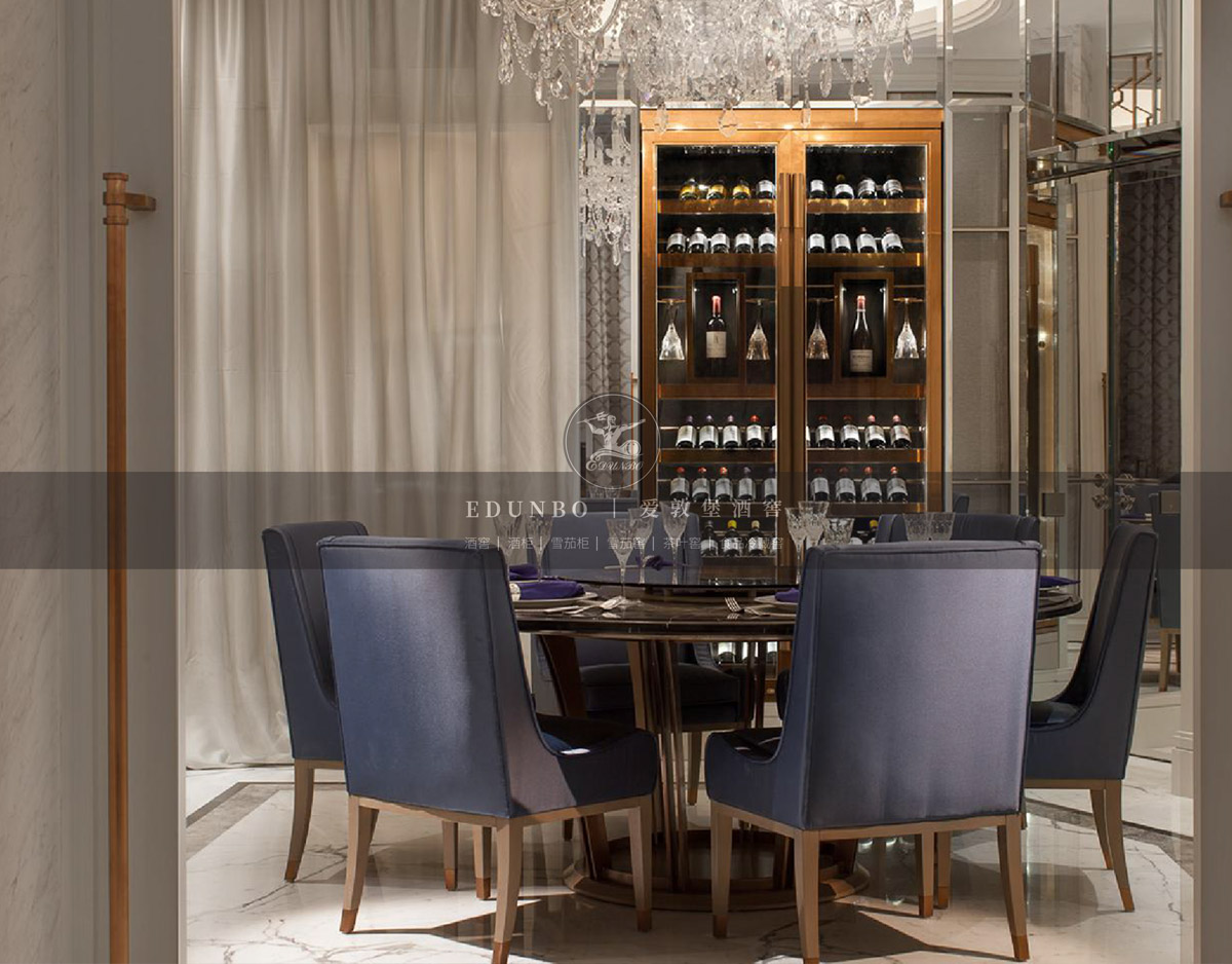 餐厅双门酒柜工程案例